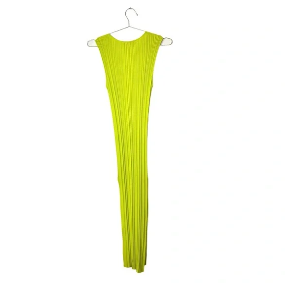 Zara Lime Green Cutout Midi Dress Size S - Picture 5 of 5